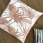 Preview: Kissenbezug KARU terracotta/orange mit Palmblätter