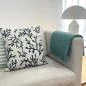 Preview: Kissen Sofakissen Kissenbezug Koralle blau türkis maritim Sommer Balkon Terrasse Garten Landhaus skandinavisch