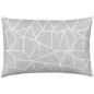 Preview: Kissenhülle Cutglass in hellgrau weiß grafisches Muster