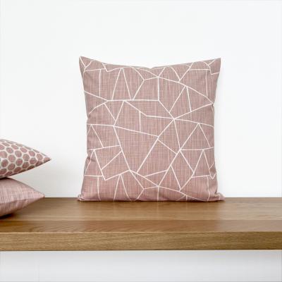 Kissenbezug Cutglass in altrosa Blush grafisch gemustert Frühling Sommer