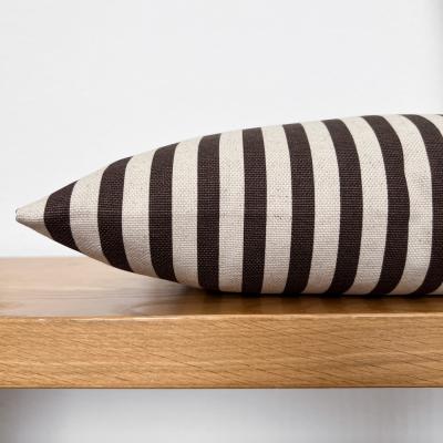 Kissenhülle Kissenbezug Dekokissen Sofakissen CHEST braun Mocca beige gestreift Herbst Winter