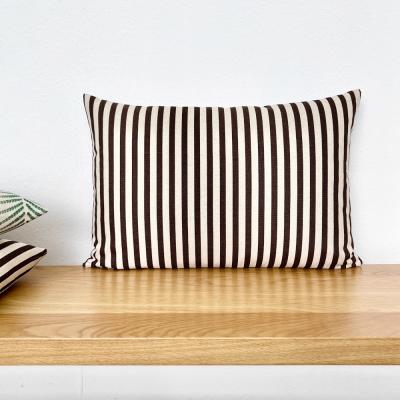Kissenhülle Kissenbezug Dekokissen Sofakissen CHEST braun Natur gestreift Streifen Herbst Winter