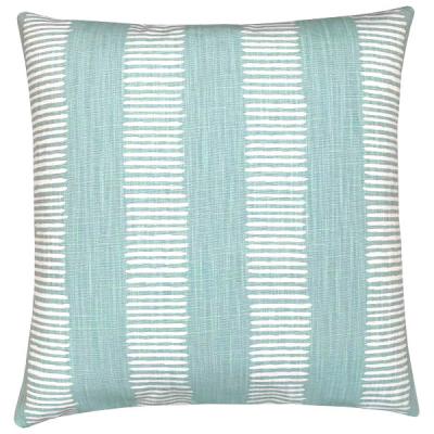 Preview: Kissenhülle DASHE blasstürkis gestreift Landhaus maritim skandinavisch türkis Kissen Dekokissen Kissenbezug Sommer Terrasse 40x40 50x50 60x60