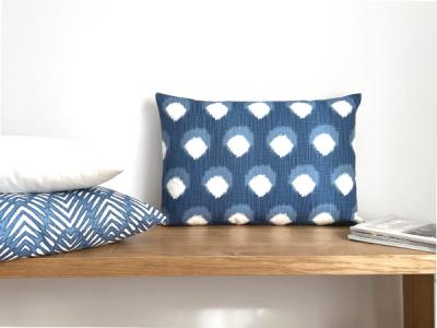 Preview: 1 Kissenbezug CASA blau weiß Landhaus maritim Kissen Kissenhülle Sofakissen Kissenbezüge Dekokissen 30x50 40x60