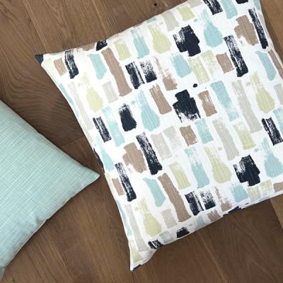 Preview: Kissenbezug ARTIST blasstürkis blau weiß Kissen Landhaus skandinavisch maritim Sofakissen Dekokissen Frühling 40x40 50x50 60x60