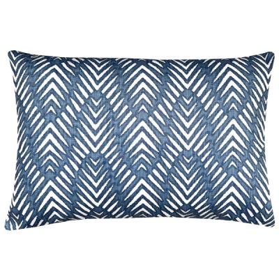 Preview: Sofakissen Kissenhülle Javi blau weiß gemustert maritim skandinavisch Frühling Sommer