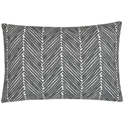 Preview: Kissenbezug GRIFF graublau maritim Fischgräten Landhaus Kissen Sofakissen 30x50 40x60