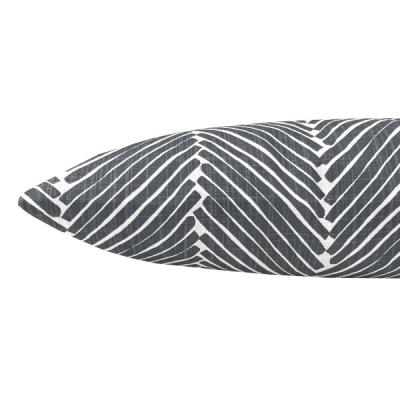 Preview: Kissenhülle Griff graublau Fischgrätenmuster