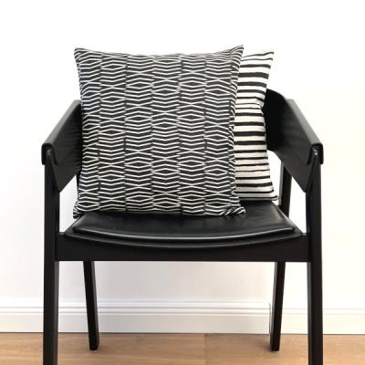 Preview: 1 Kissenbezug PANAM beige schwarz gemustert Kissenbezug industrial Landhausstil Sofakissen Dekokissen 40x40 50x50 60x60