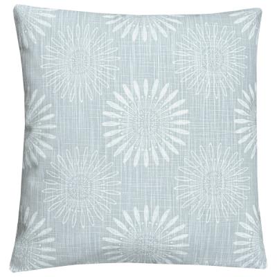 Preview: Kissenhülle IVA silberblau zartes hellblau Blumen Sofakissen Frühling Sommer Kissen Kissenbezug Zierkissen Landhaus 40x40 50x50 60x60