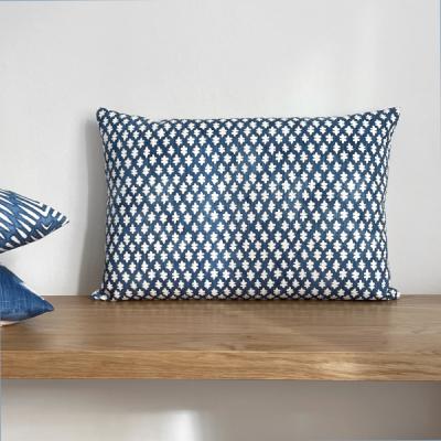 Preview: 1 Kissenhülle GEMS blau weiß Landhaus maritim Kissen Kissenhülle Sofakissen Kissenbezüge Dekokissen 30x50 40x60