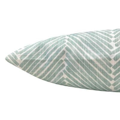 Preview: Kissen Kissenbezug Kissenhülle Griff blasstürkis türkis Fischgrät, skandinavisch, Landhaus, maritim