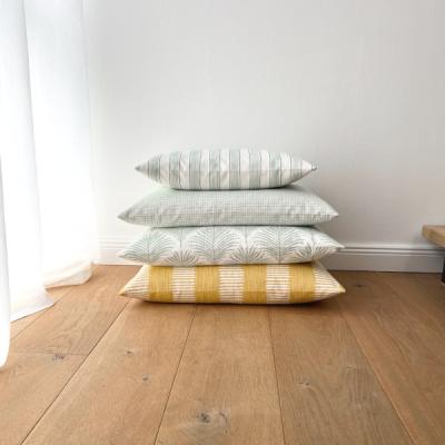 Preview: Kissenbezüge Kissenhüllen für Dekokissen Sofakissen Kissen Zierkissen in pistazie lemon goldgelb gemustert Frühling Sommer skandinavisch Landhausstil
