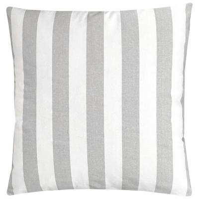 Preview: Sofakissenhülle Dekokissen Canopy hellgrau weiß mit Streifen