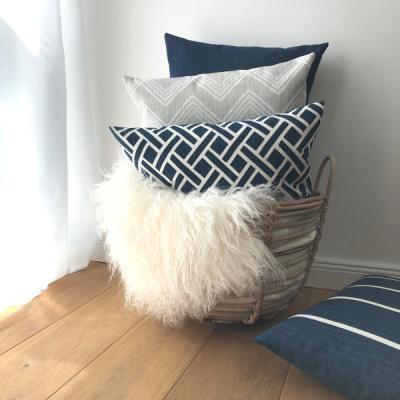 Preview: Sofakissenbezüge Kissenhüllen Kombination blau, türkis, basstürkis, maritim, Landhausstil, skandinavisch