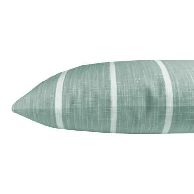 Kissenbezug Windri in blassgrün gestreift Leinenstruktur 60 x60 cm