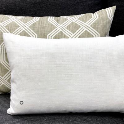 Preview: 1 Kissenhülle LUXE weiß Baumwolle Leinen einfarbig skandinavisch Sofakissen Dekokissen 30x50 40x60