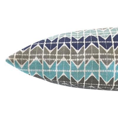 Preview: Kissenbezug Kissenhülle Sofakissen Tessa türkis grafisch gemustert Herbst Frühjahr