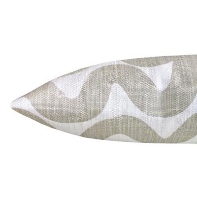 Preview: Sofakissenbezug Kissenhülle Kissenbezug für Zierkissen Dekokissen Kissen Waves elfenbein weiß gestreift