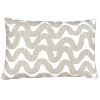 Preview: Kissenhülle WAVES elfenbein skandinavisch Landhaus Kissen Sofakissen Dekokissen Kissenbezug Sommer 30x50 40x60