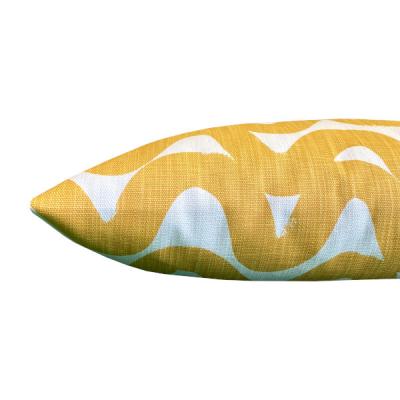 Preview: Kissen Kissenbezug Sofakissen Waves goldgelb gelb Streifen skandinavisch Landhaus Streifen