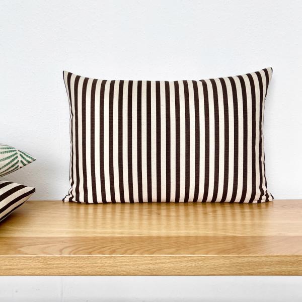 Kissenhülle Kissenbezug Dekokissen Sofakissen CHEST braun Natur gestreift Streifen Herbst Winter