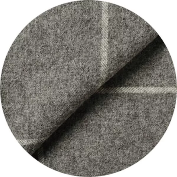 Wolldecke Wohndecke Plaid MANDO kariert grau rohweiß XXL 220x260